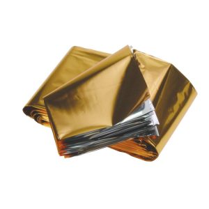 Reddingsdeken zilver/goud 210x160cm