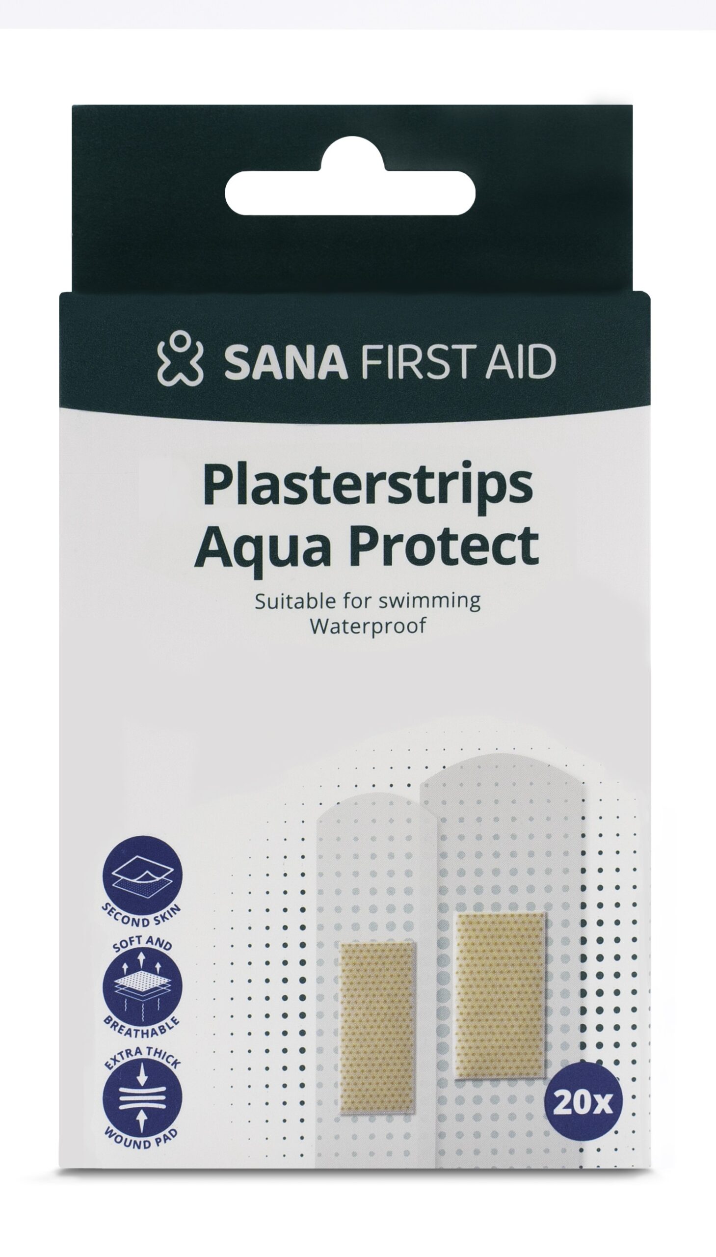 Sana First Aid Pleisterstrips Aqua Protect assorti /20 - Afbeelding 2