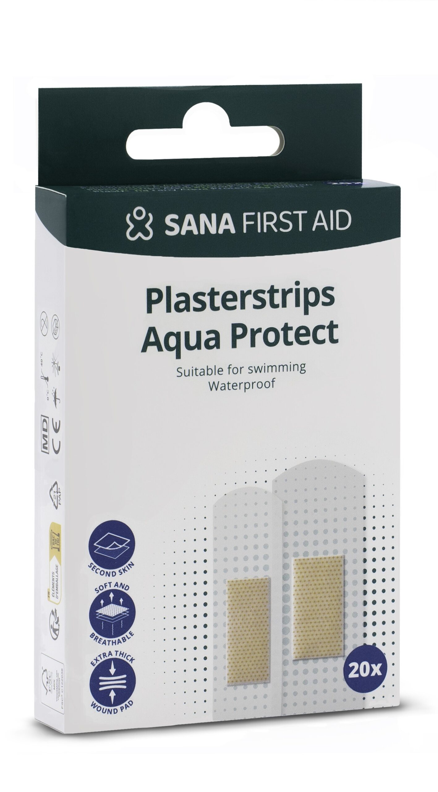 Sana First Aid Pleisterstrips Aqua Protect assorti /20