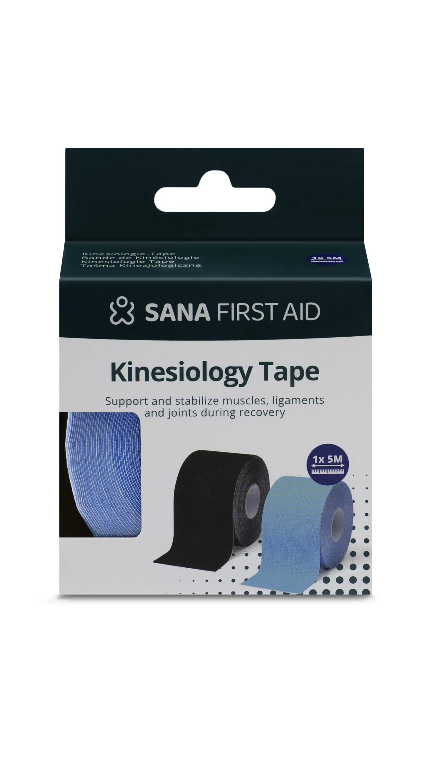 Sana First Aid Kinesiologietape 5x500 cm - Afbeelding 4