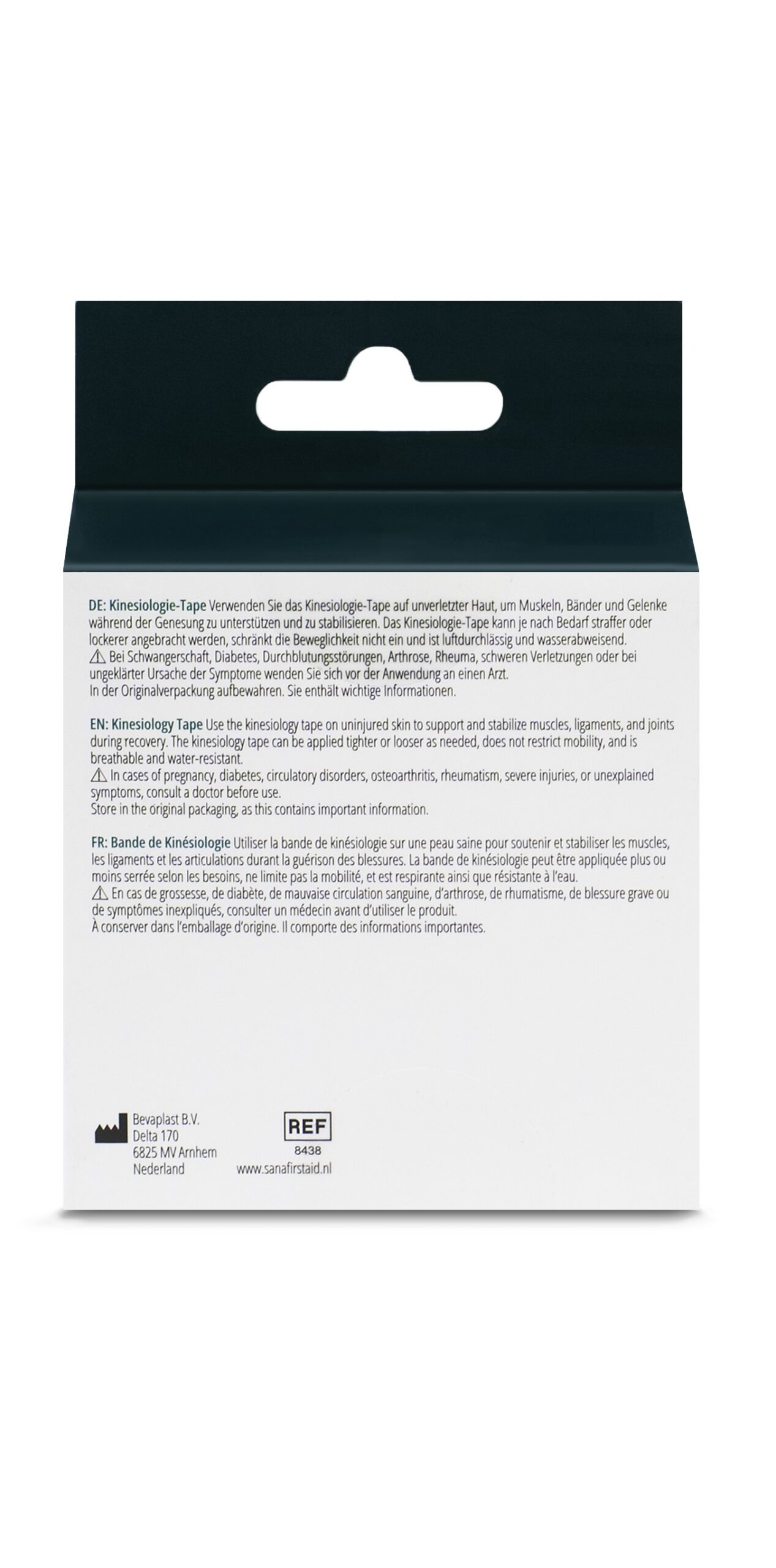 Sana First Aid Kinesiologietape 5x500 cm - Afbeelding 5
